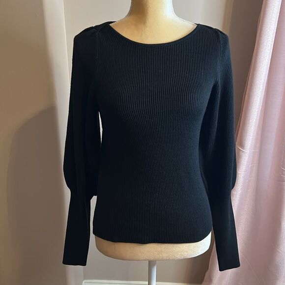 NWT French Connection Ribbed Balloon SleeveSweater (size medium) - Picture 4 of 5